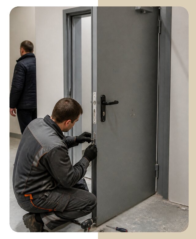 Ремонт противопожарной двери в Нерюнгри по цене 7059 р. | Дверной